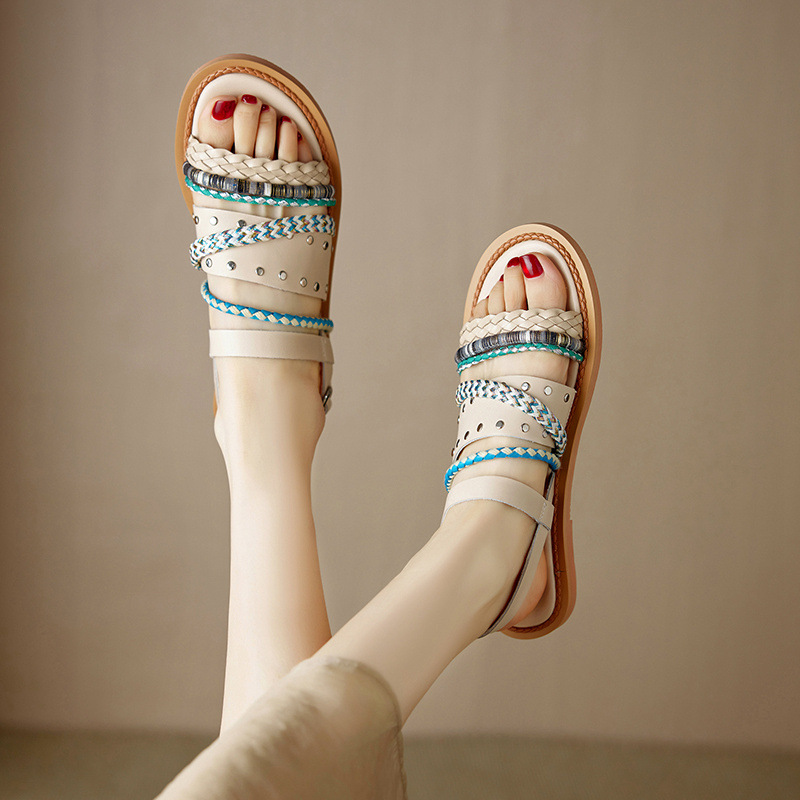 Woven Flat Sandals, picture 3 of 5