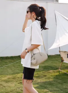 Handbag For WomenLuxury Desinger Heart Crossbody Bag Solid Concise Ladies Femlae Bag - Apricot - View 1