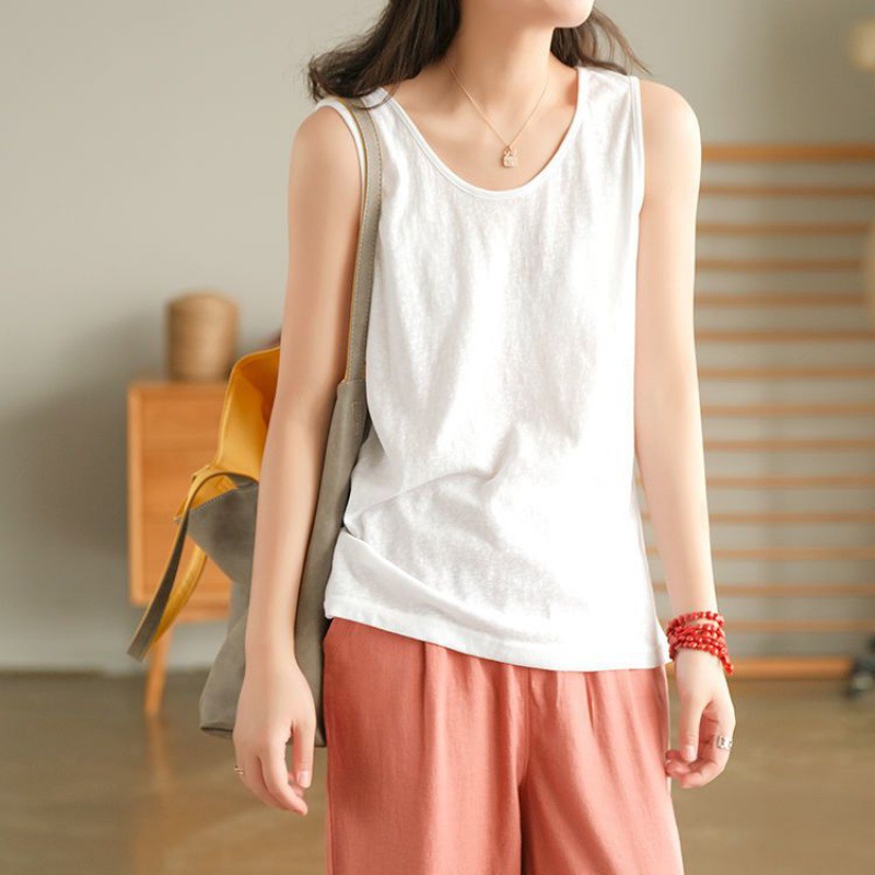 Women's Fashion Loose Fashion Cotton And Linen Breathable Vest