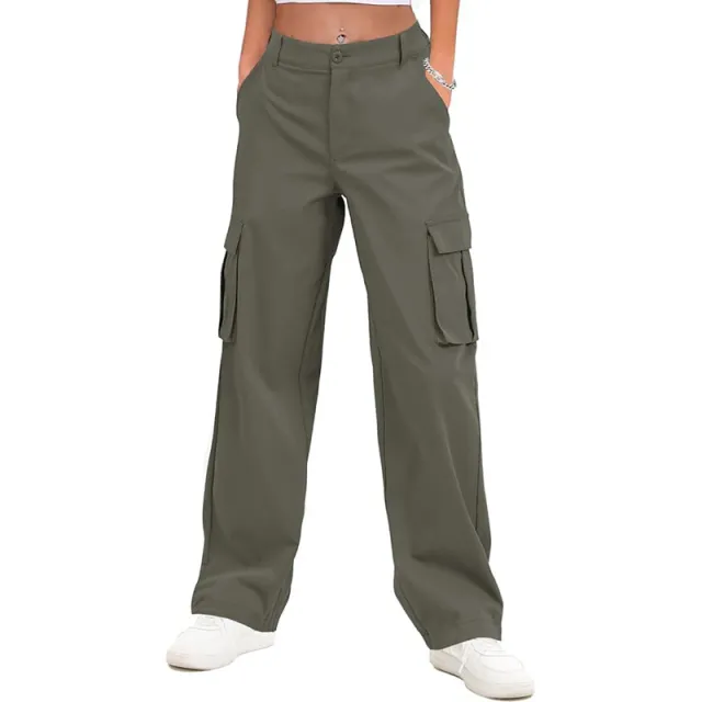 High Waist Street 6 Pockets Overalls Women Army Green - Shop at LoveMi