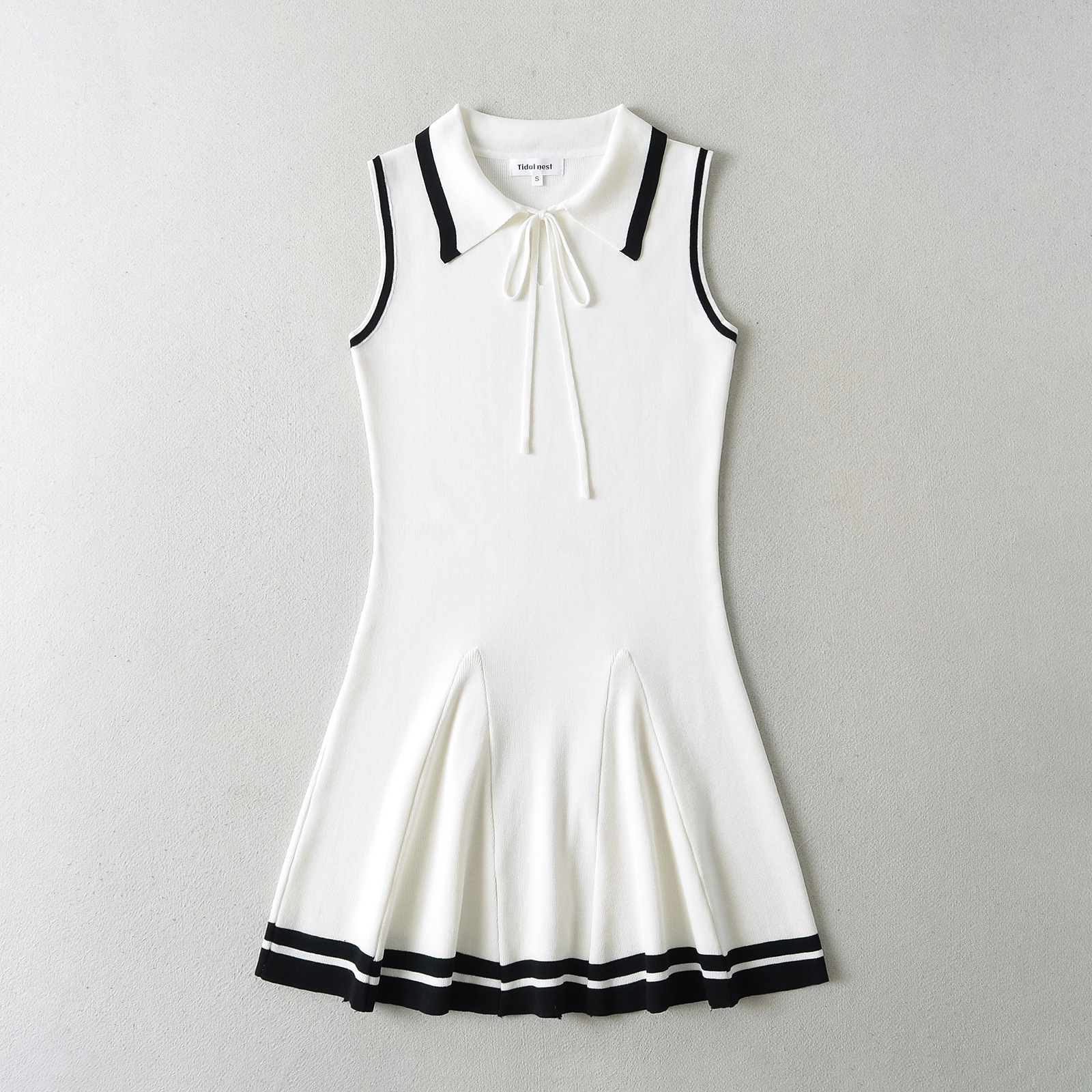 Knitted Lapel Butterfly Strap Sports Leisure Dress