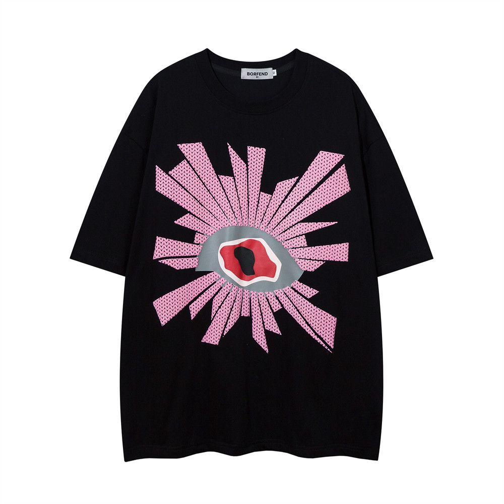 Title 1, Creative and funny eye print short-sleeved t-sh...