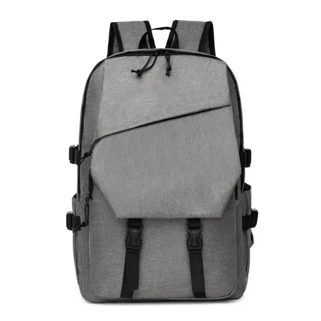 Backpack Schoolbag Fashion Large Capacity Backpack Business Commute Gray - Shop at LoveMi