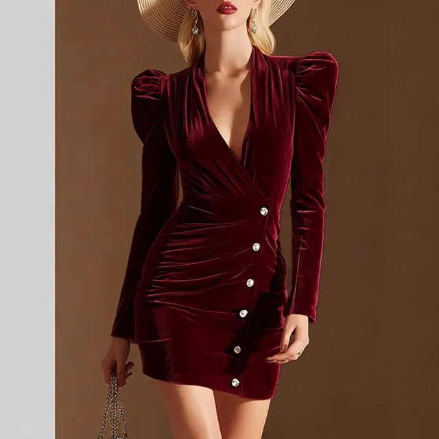 Short Stylish And Minimalist Womens Dress Wine - Shop at LoveMi