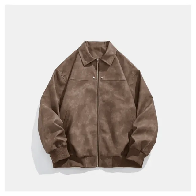 Retro Brown Couple Coat Loose Maillard Jacket Top Brown - Shop at LoveMi