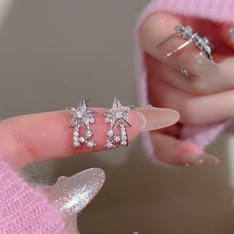 Cold Style Zircon XINGX Ring Earrings