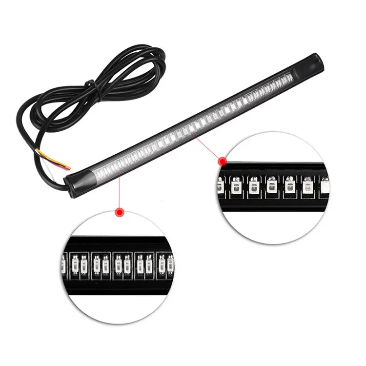 Motorcycle LED Brake Light Two-color Steering Waterproof