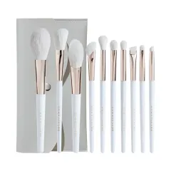 Of Portable Makeup Brush Sets Of Fibre Wool - Cold Berry 10 Pieces Portable - View 1