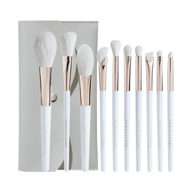 Of Portable Makeup Brush Sets Of Fiber Wool Cold Berry 10 Pieces Portable - Shop at LoveMi
