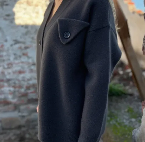 Fashion Long Sleeve Coat Winter Knitted Base Top Dark Gray - Shop at LoveMi