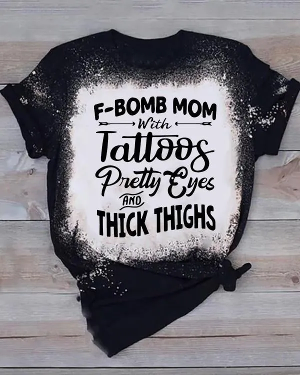 Printed Pullover Round Neck Printed Short Sleeve Loose T shirt Black - Shop at LoveMi