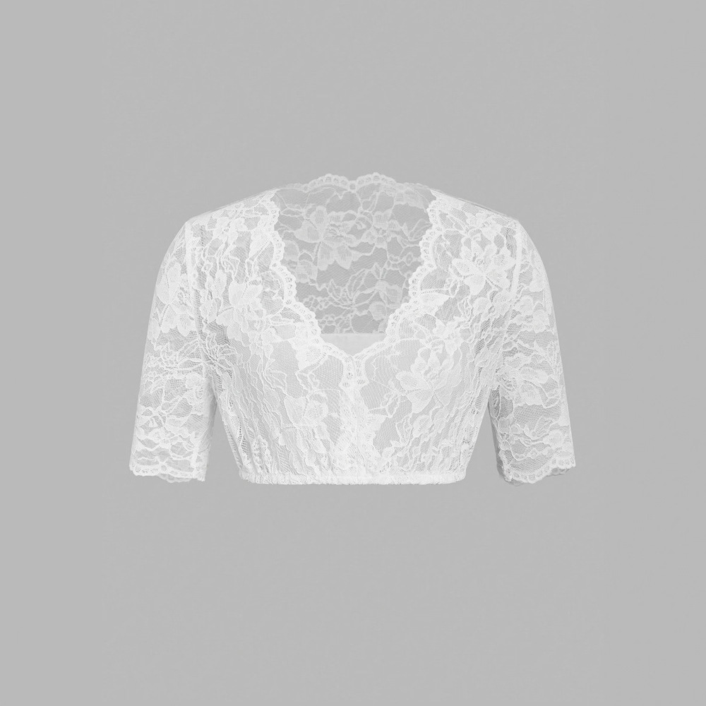 Casual Lace Panelled Petite Blouse Top