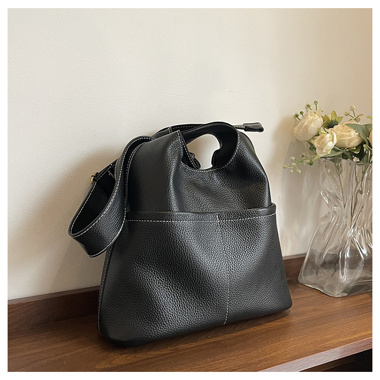Leather Bucket Crossbody Bag, picture 2 of 6