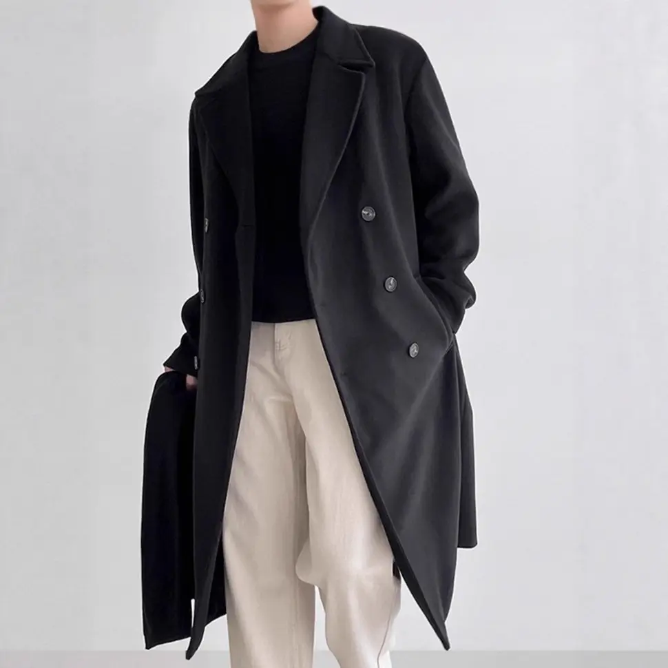 Men's Wool Overcoat, Thick And Loose Jacket