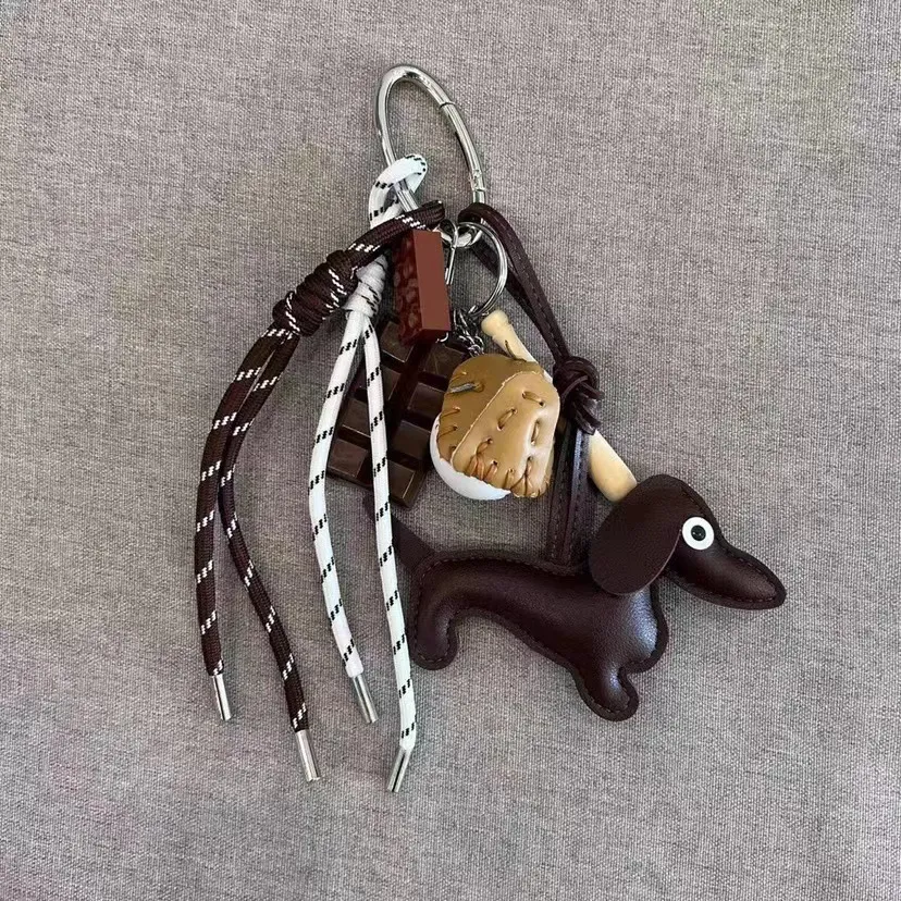 Handbag Pendant Sausage Dog Doll Keychain - Sausage Dog Baseball