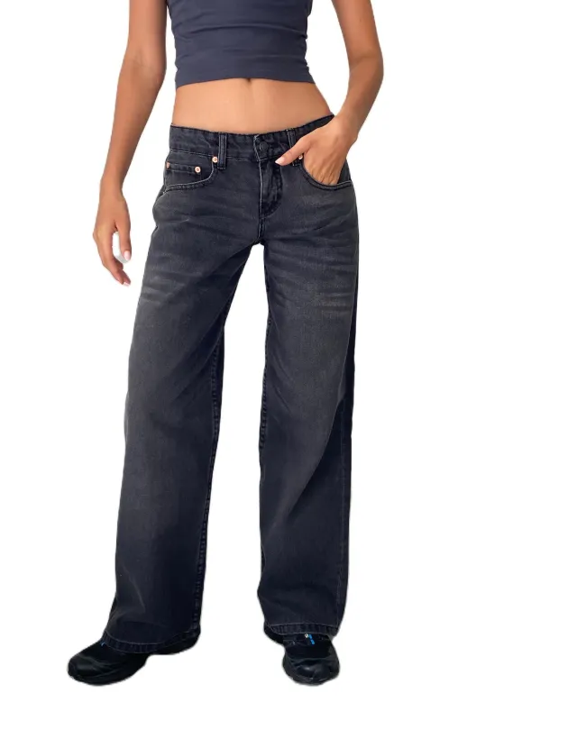 Women's Straight Jeans Dark Gray - Shop at LoveMi