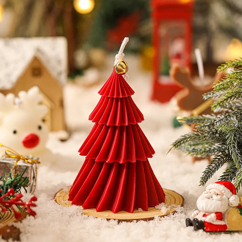 Ins Fragrance Christmas Gift Decoration Ornament Home Desktop Tree Aromatherapy Candle - Christmas Red