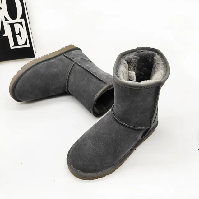 Personalized Mid calf Length Snow Boots Gray - Shop at LoveMi