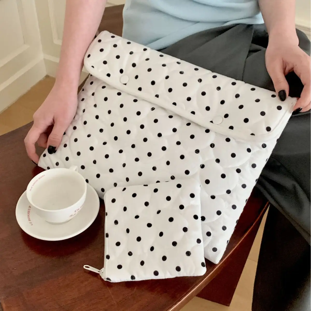Love Polka Dot Liner Bag Ins Style Korean Simple