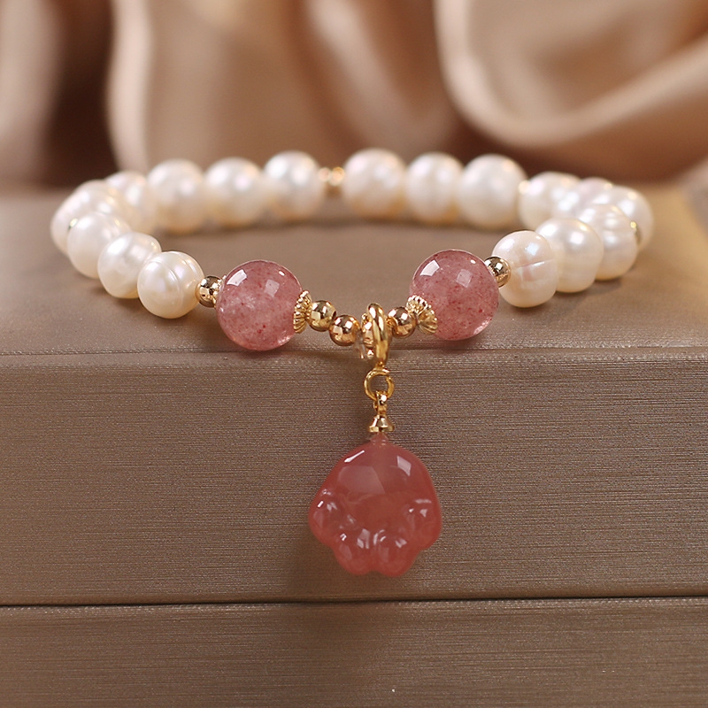Natural Freshwater Pearl Bracelet For Women Lucky Attracting Male