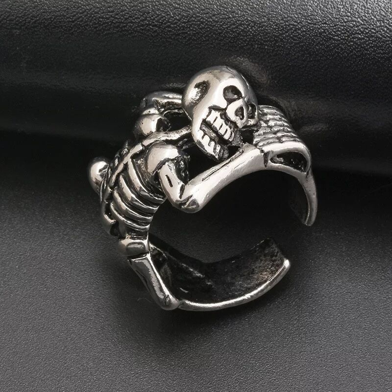 Jewelry Skull Head Ring Male Rock Gothic