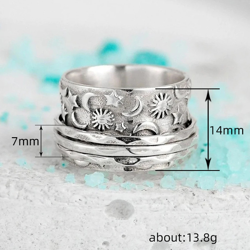 Retro Copper Wide Ring For Men And Women