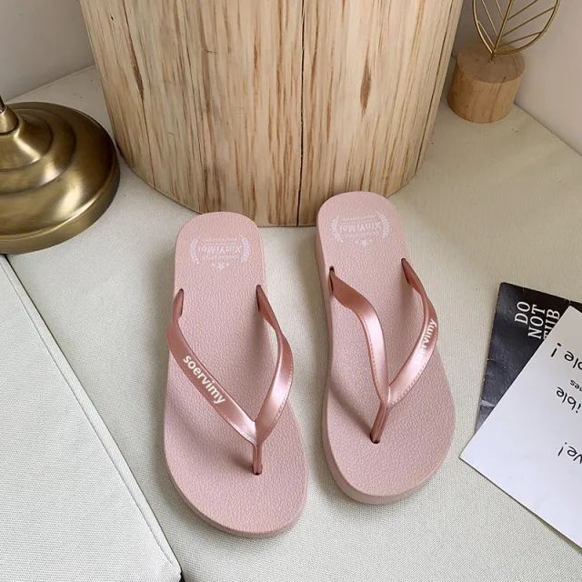 Women's Outdoor Wedge Slippers Fashion Casual Summer Seaside Pink - Shop at LoveMi