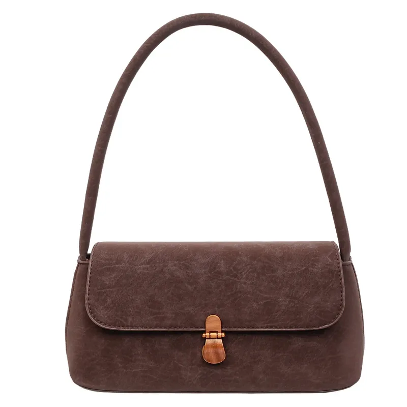 Women's Versatile Vintage Small Square Bag - Brown