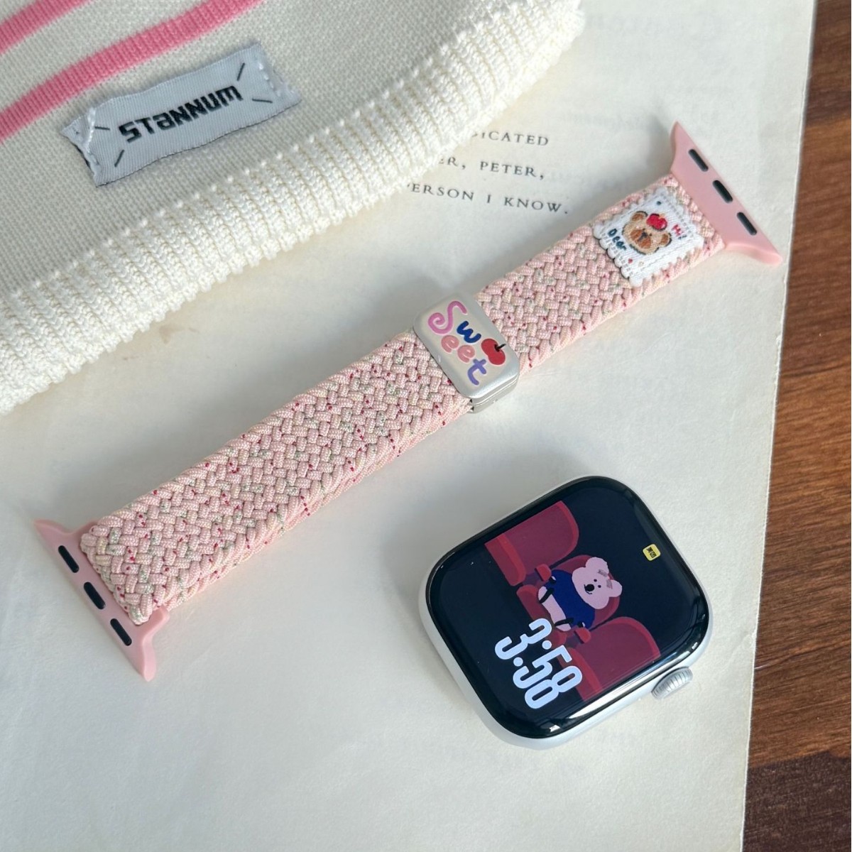 Bear-Knit Magnetic-Clasp Watch Strap