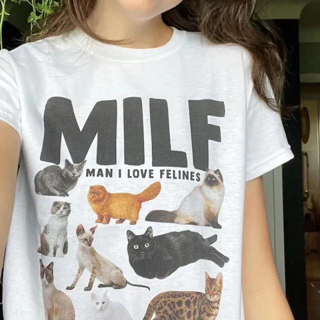 Print T shirt Cute Drop Color Round Neck Short Sweater Chic Beautiful Couple's Tops Nvtx108154 - Shop at LoveMi