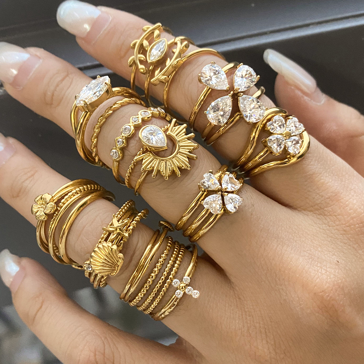 Titanium Steel Ring Female Special-interest Design Jewelry