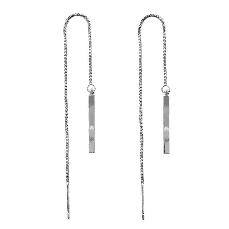 Fashion Box Chain Stud Earrings For Women