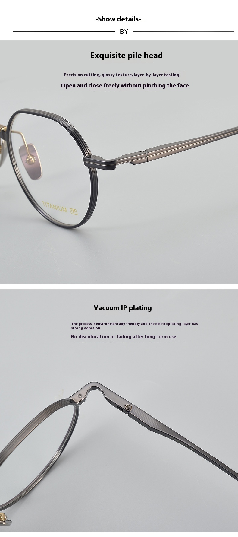 Ultra Light Pure Titanium Vintage Round Frame Spectacle - Image 24