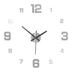 Creative Digital Luminous Clock Personal Household Diy Wall Clock - Silver - View 1