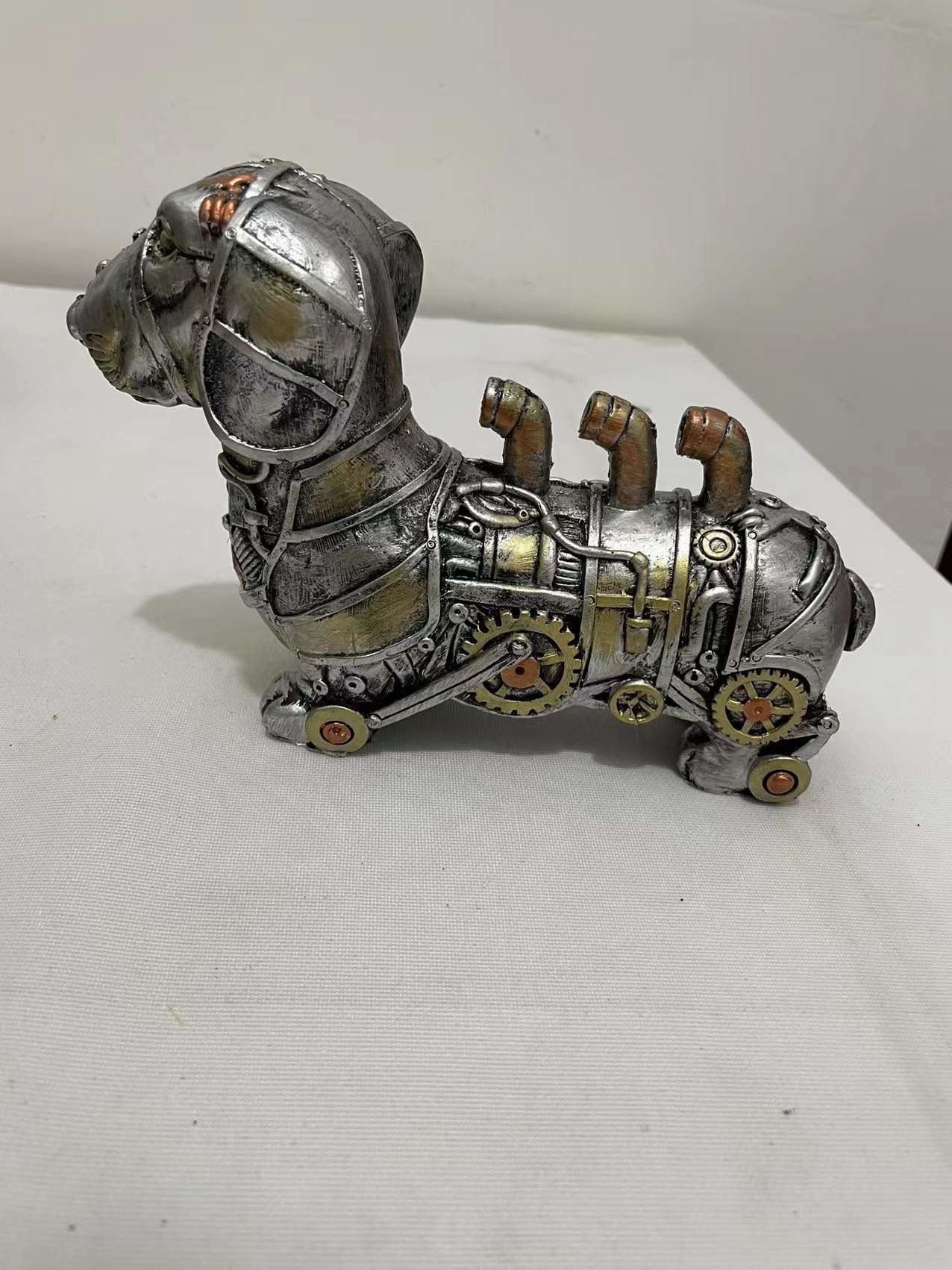 Title 5, Mechanical Punk Dog Resin Crafts Desktop Window...