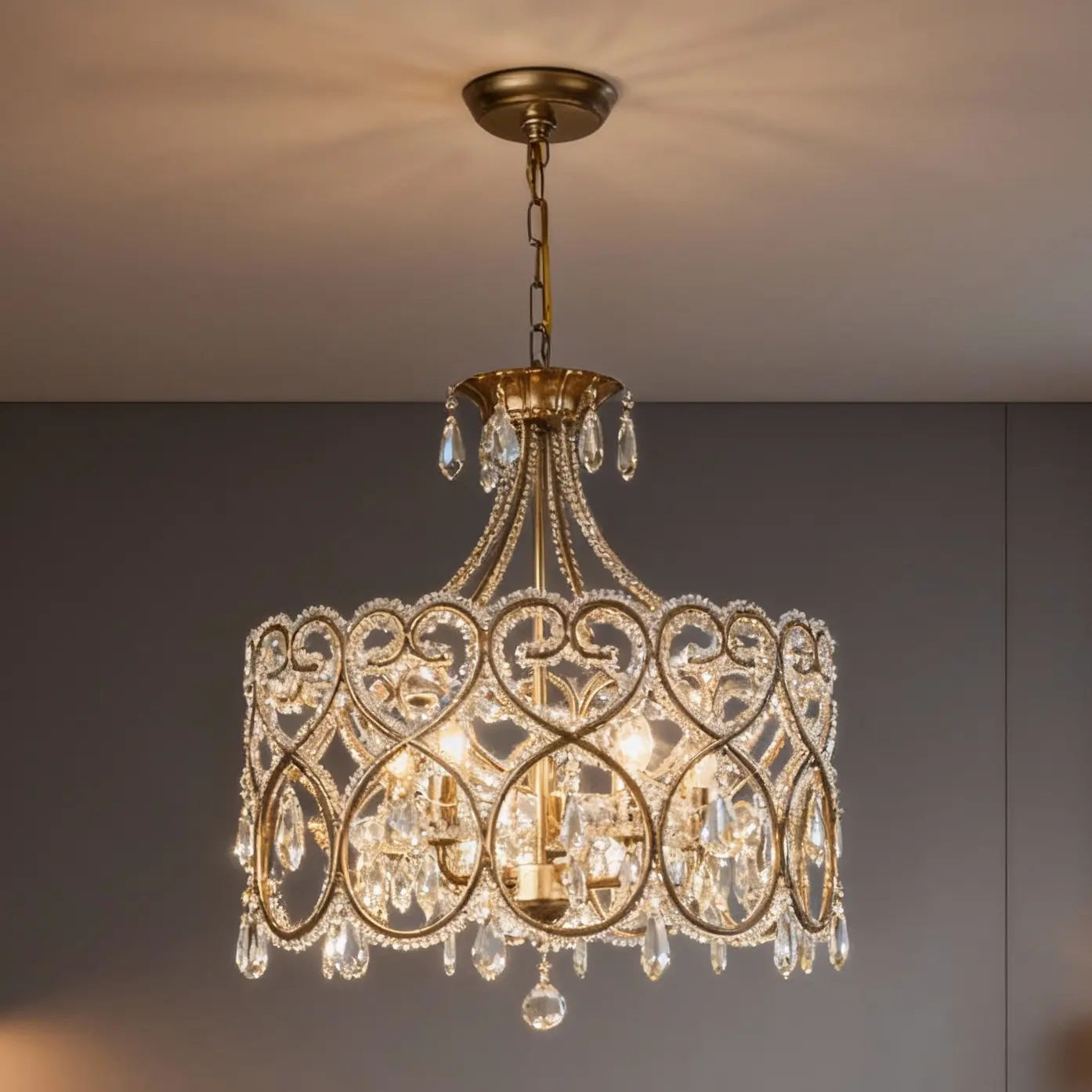 Aged Crystal Chandelier For A French-luxury Living