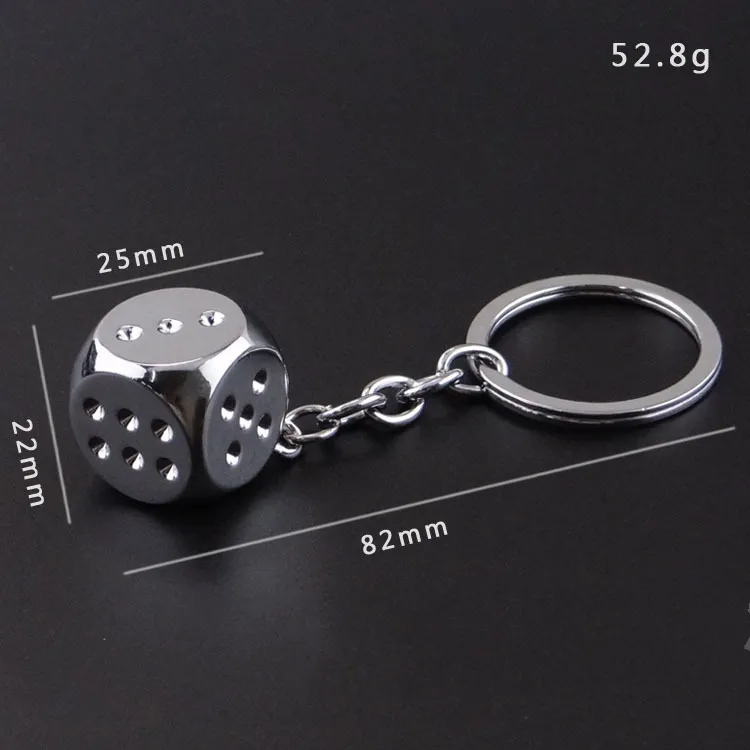 Creative Metal Three-dimensional Dice Keychain - X 103 Dice Keychain