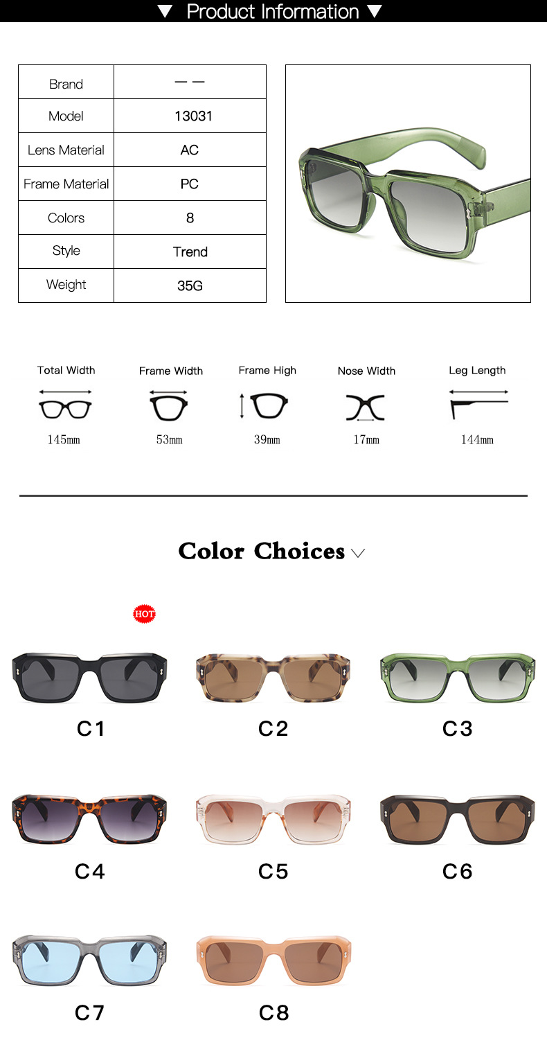 Title 3, Jelly Color Simple Retro Polygonal Glasses