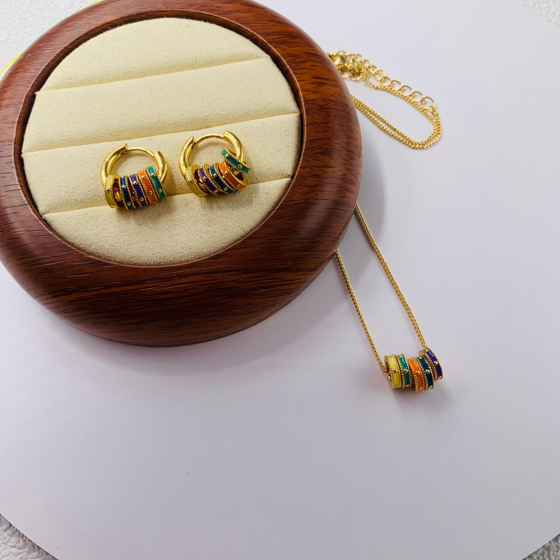 Brass Plating Real Gold Candy Color Colorful Enamel Temperamental Minority Ear Clip