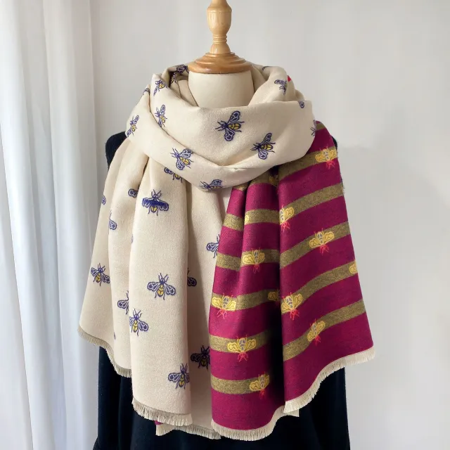 Autumn And Winter Tassel Women's All match Shawl Decorative Scarf Off White - Shop at LoveMi