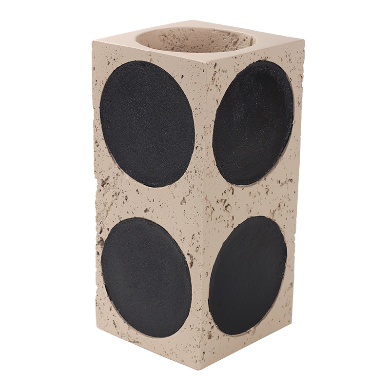 Square Large Dot Vintage Vase