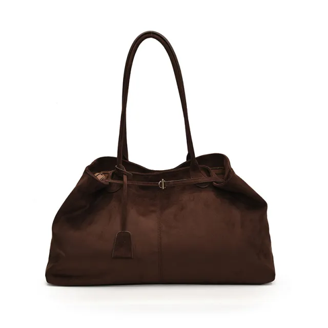 Leather velvet Square Underarm Shoulder Bag With A Niche Design Coffee - Shop at LoveMi