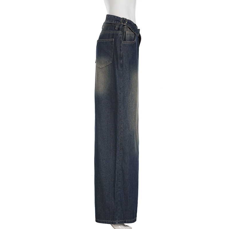 Title 7, Pantalon taille haute femme, droit et ample, st...