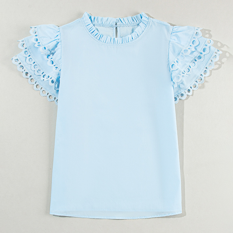Women's Three quarter Sleeve Top Sky Blue - Shop at LoveMi