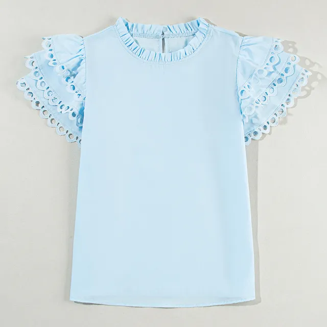 Women's Three quarter Sleeve Top Sky Blue - Shop at LoveMi