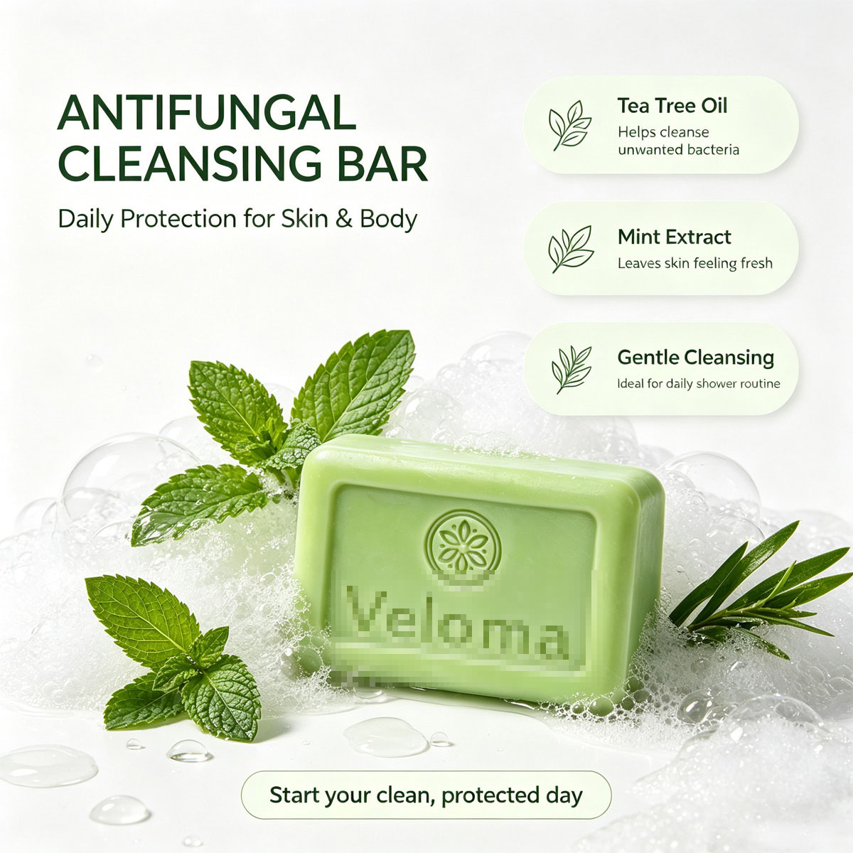 Tea Tree Oil Soap Facial Cleansing Moisturizing Handmade Soap