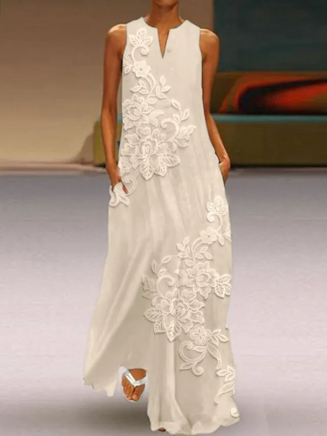 Fashion Painted Print Long Dress For Women 247Cq36 - Shop at LoveMi