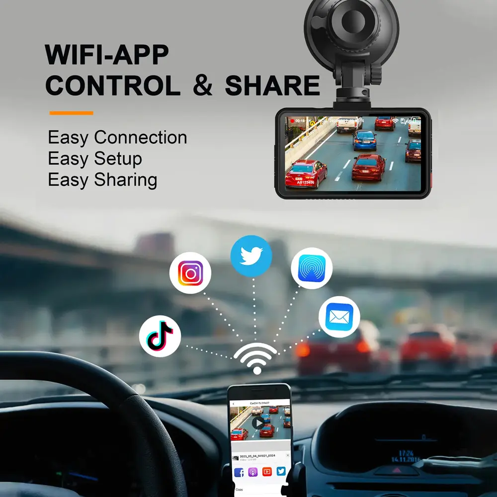 4K Driving Recorder 3-inch Front And Rear