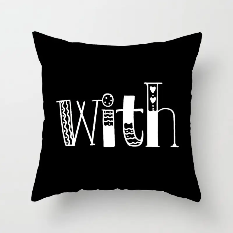 Geometric English Letter Simple And Light Luxury Waist Cushion Pillowcase