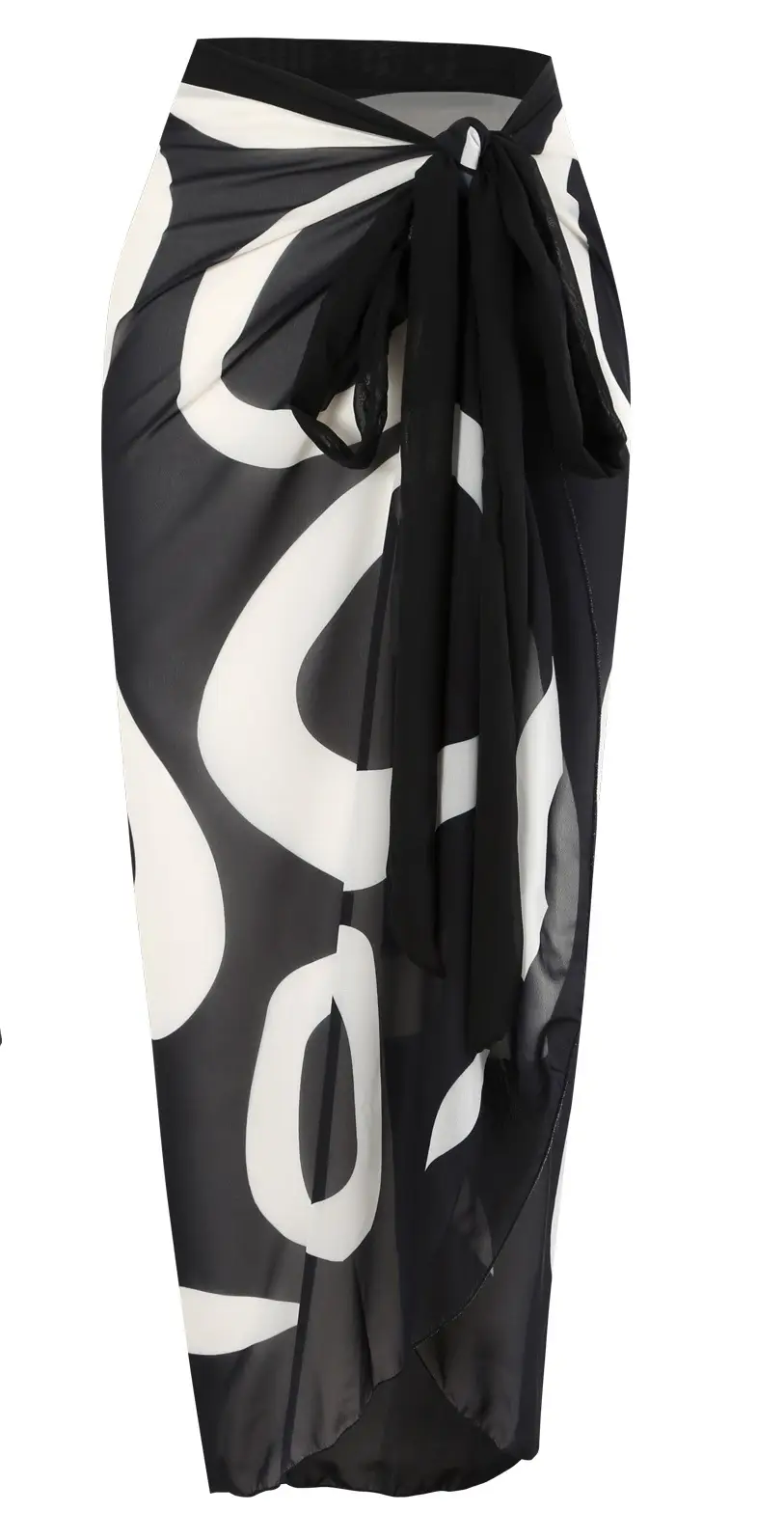 Women's Two-piece Swimsuit Bikini Wrap Skirt Suit One-shoulder Sexy